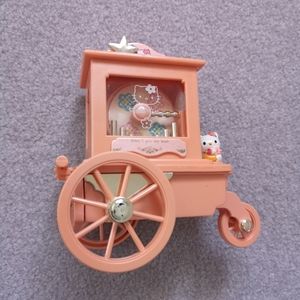 Vintage 90s Hello Kitty Carriage Cart Music Box